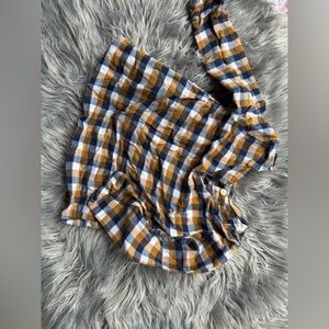Plaid Gingham Baby Girls Blouse Shirt Top